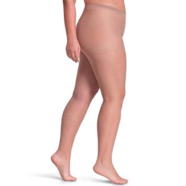 Imagem de Meia Calça Loba Clássica Fina Fio 20 Plus Size 5795-001, Natural peach