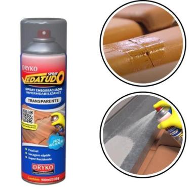 Imagem de Spray Emborrachado Manta Impermeabilizante Transparente Vedatudo Telha