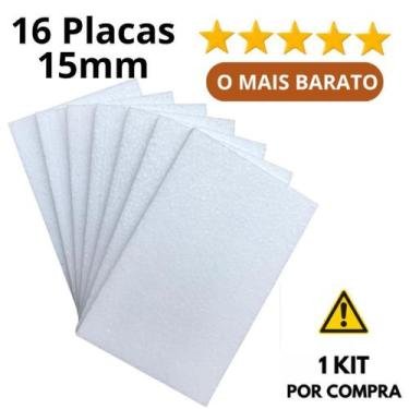 Imagem de 16 placas de isopor antichamas espessura 15mm (1,5cm) forro térmico ac