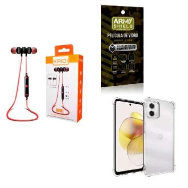 Imagem de Capinha Moto G73 + Fone De Ouvido Bluetooth + Película 3D - Armyshield