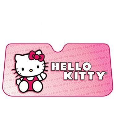 Imagem de Plasticolor Para-brisa dianteiro 003681R01 Hello Kitty Sanrio estilo acordeão carro caminhão SUV
