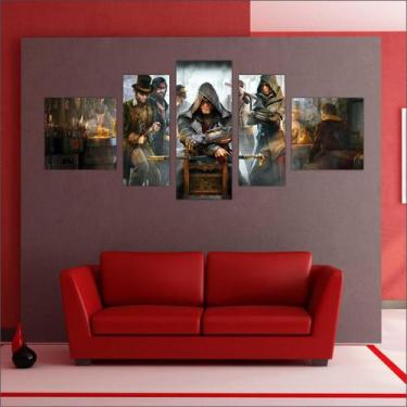 Imagem de Quadro decorativo Games Jogos Assassin's Creed Salas Quartos 5 Peças T