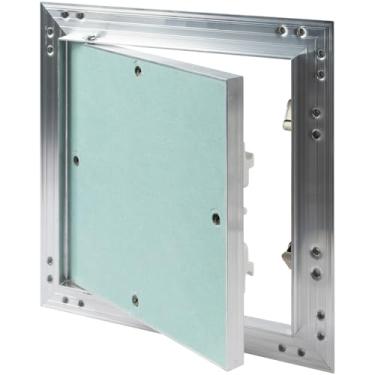 Imagem de ECOPRO VENT Painel de acesso para drywall de alumínio de 20 x 20 cm - porta do eixo de serviço - encanamento, eletricidade, aquecimento, escotilha de inspeção de parede de alarme para drywall - Tampa