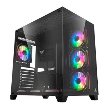 Imagem de Gabinete Gamer Acegeek Mercury R425 | Mid-Tower | Lateral de Vidro | Preto | AG-MERCURY-R425-BK