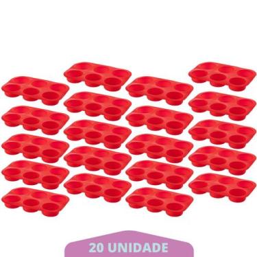 Imagem de 20 Formas Silicone Antiaderente 6 Cavidades Cupcake Sortida - QUALITY 