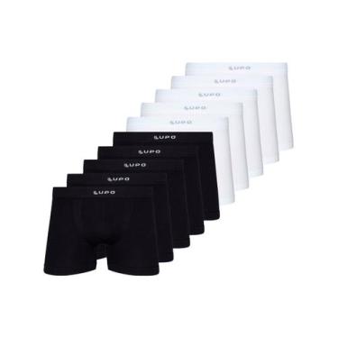 Imagem de Kit com 10 Cuecas Boxer Lupo 661-001 Colorido, Preto, G