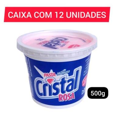 Imagem de Pasta Cristal Rosa 500g, 12 Unidades