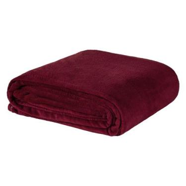 Imagem de Manta Queen Belgica Flannel Microfibra 1 Peça - Vinho - Bia Enxovais