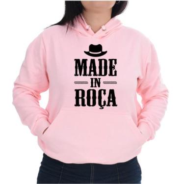Imagem de Blusa Moletom Flanelado Canguru Feminina Made In Roça - Elite, Rosa, G