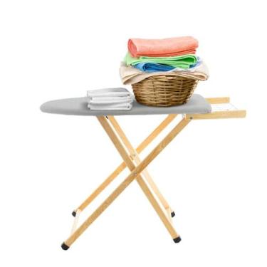 Imagem de Tábua de passar roupas em madeira com tomada e tecido térmico  - SOMEW