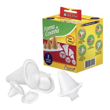 Imagem de Kit 3 Formas Forminhas Modeladora Molde Para Coxinha 3 Tamanhos - Keit