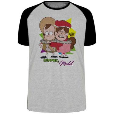 Imagem de Camiseta  Gravity Falls Mabel Dipper  Blusa Plus Size extra grande adu