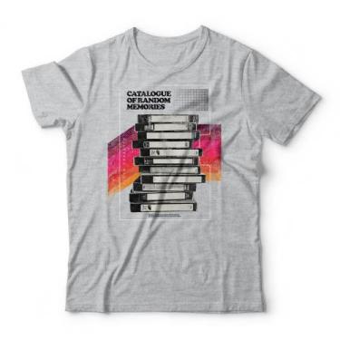 Imagem de Camiseta VHS Studio Geek Casual, G, Mescla cinza