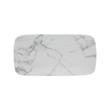Imagem de Bandeja Retangular 23 cm Mármore Cinza Porcelana Schmidt