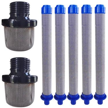 Imagem de Beruth 2Pcs 288716 3/4 Filtro de Entrada de Substituição com 5Pcs 288749 60-Mesh Sg2/Sg3 Kit Combinado de Filtro de Pistola de Pulverização para Pulverizadores de Tinta Sem Ar