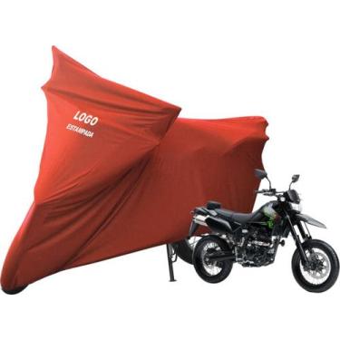 Imagem de Capa De Tecido Helanca Lycra Moto Kawasaki D Tracker X - Mz, Vermelha