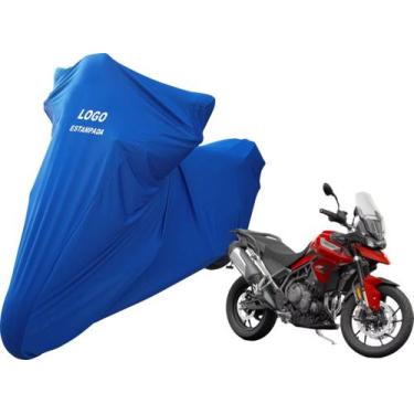 Imagem de Capa Para Proteger Moto Triumph Tiger 800 De Tecido Helanca - Mz, Azul