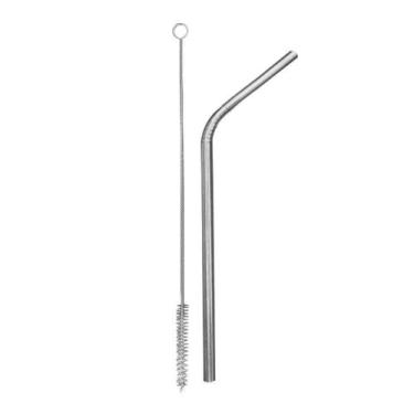 Imagem de Canudo Curvo em Inox Com Escova 20cm Bono - Milk Home