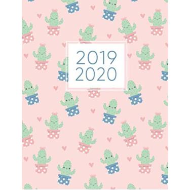 Imagem de 2019-2020: 2019-2020 Weekly and Monthly Planner, Agenda, Organizer & Journal, Large, 16 Month Calendar (September 2019 - December 2020) | Cute Happy Pink Cactus