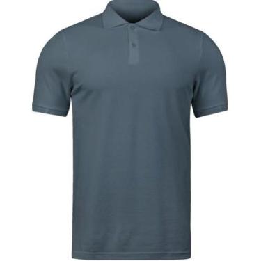 Imagem de Camisa Masculina Gola Polo Piquet Poliéster - Genérico, Grafite, G