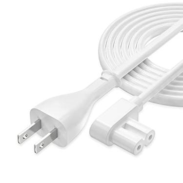 Imagem de AGVEE 5ft TV Power Cord, 90 Degree Angled L-Shaped UL Listed 2-Prong AC Power Cable IEC C7 C8 Compatible with Samsung LG Sony Insignia Apple TV LCD LED, Vizio Roku JBL Partybox, White