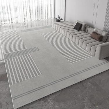 Imagem de Tapete cinza claro, luxuoso, com listras geométricas, para sala de estar, tapetes decorativos de tamanho grande, confortáveis, fáceis de limpar, para quarto, AX011, F, 300x400CM