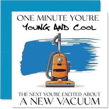 Imagem de Cartões de aniversário engraçados para mulheres e homens - Embalado a vácuo - Cartão de feliz aniversário para mãe, pai, papai, pop, irmão, irmã, filho, filha, prima, bestie, 14 x 14 cm, piada, humor,