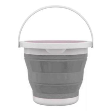 Imagem de Balde retratil de silicone 10l - bazar do saara, CINZA