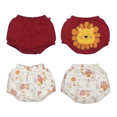 Imagem de Kit Tapa Fralda 2 Peças Bebê Suedine Pipoquinha Leão - Upi Uli, M