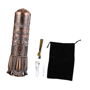 Imagem de Fenteer Incensário elétrico do queimador de incenso do carro de usb, suporte de incenso compacto, eletrônico do difusor do aroma para a decoração da, Bronze Vermelho