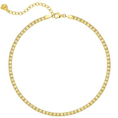 Imagem de WEARON Gargantilha feminina banhada a ouro 18 K com contas delicadas, gene fígaro, coração, espinha de peixe, clipe de papel, gargantilha delicada, presente para mulheres, Latão, Sem Pedra Preciosa