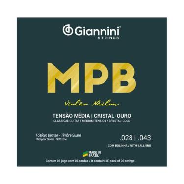 Imagem de Encordoamento Giannini MPB para Violão Náilon  Cristal Ouro  GENWG