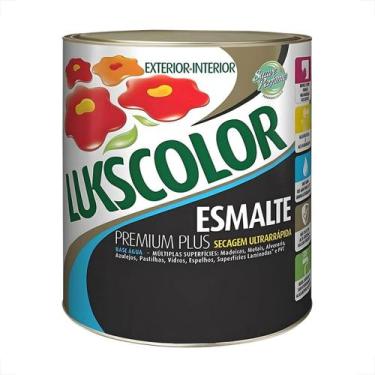 Imagem de Tinta esmalte lukscolor base agua acetinado 900ml branco