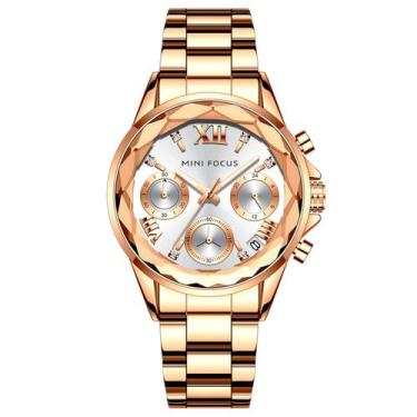 Imagem de Relógio Feminino Impermeável Quartzo de Aço Inoxidável  - MINIFOCUS, R