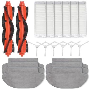 Imagem de Marsrut Acessórios para Robô Aspirador - Conjunto de 20 peças, incluindo 6 mops, 2 escovas principais, laterais e filtros, com filtro HEPA - Compatível com Xiaomi Robot Vacuum S10 S12 B106GL