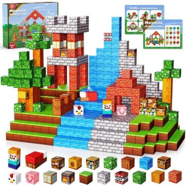 Imagem de Conjunto de blocos de construção magnéticos Annexfun Grassland 100PCS