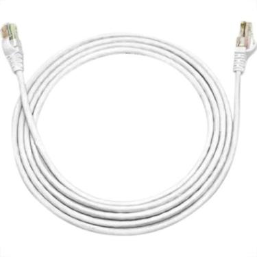 Imagem de Fio Cabo Rede Patch Cord Branco Rj45 10Mt - TUIUTI