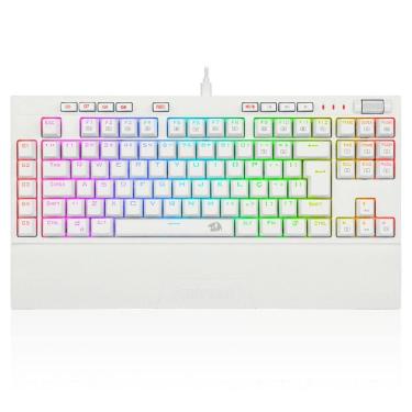 Imagem de Teclado Mecânico Gamer Redragon Broadsword Pro ABNT2 Switch Blue Óptico Iluminação RGB K588W-RGB-PRO