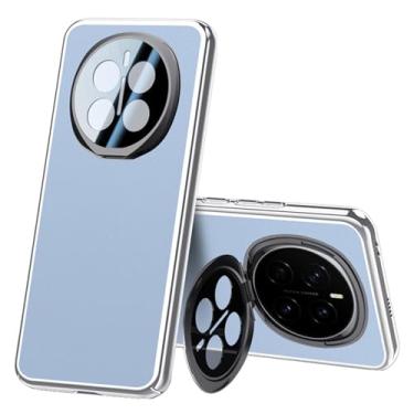 Imagem de FWYANZH Capa de couro para Honor Magic 7 Pro/7, capa de proteção total para lente da câmera, suporte com função fina, à prova de choque, capa rígida, azul, 7Pro