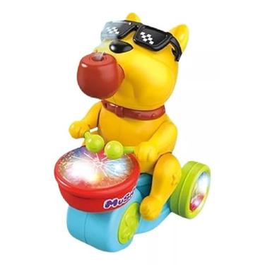 Imagem de Cachorro Musical Batento Tambor Soltando Vapor Led Brinquedo
