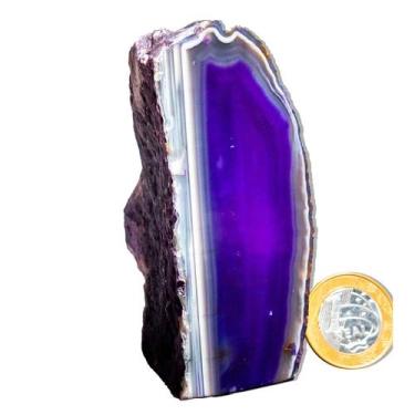 Imagem de 01 Geodo de Ágata Lilás 250 a 300g 7 a 12cm Classe B - CristaisdeCurve