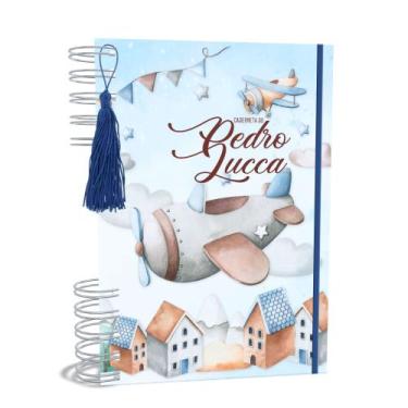 Imagem de Caderneta de Saúde A5 Personalizada Aviãozinho Aquarela Menino - Lissi