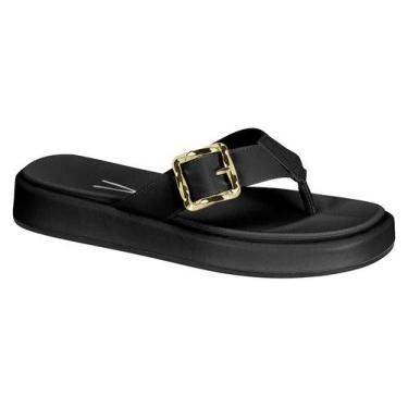Imagem de Sandália Chinelo Dedo Papete Vizzano Fivela Chique Plataforma Baixa OR