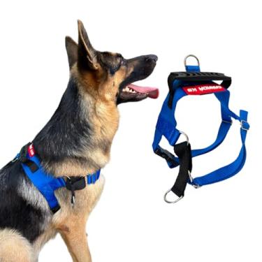 Imagem de Coleira Peitoral Anti-puxão para Cães Fortes Tamanho G - Canadá K9 (azul royal)