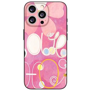 Imagem de Berkin Arts Capa de silicone compatível com iPhone 14 Pro com protetor de tela arte abstrata precoce florescendo capricho (as dez maiores pinturas de Hilma af Klint)