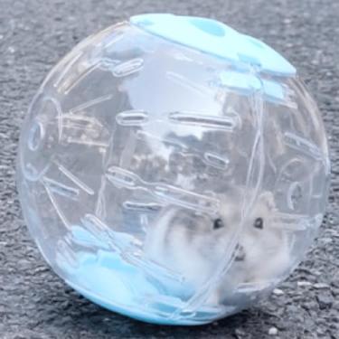 Imagem de Copfeu Bola de cristal de hamster anão fofo para hamsters pequena silenciosa gaiola de roda acessórios adequados para hamsters (azul, 16 cm)