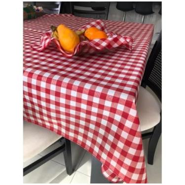 Imagem de Toalha De Mesa Tnt Xadrez Vermelha Festa Decoracao Festa Junina - 50x70cm (4, XADREZ VERMELHO, 50 X 70)
