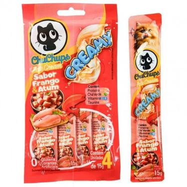 Imagem de Petisco Cremoso para Gatos Gatex Chuchups 4 Tubos 15g