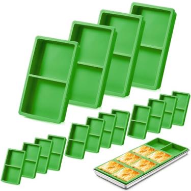Imagem de 16 peças divisórias de bandeja de silicone para secador de congelamento Harvest Right Bandejas médias e pequenas, moldes de silicone para alimentos para colheita, acessórios de liofilização direita