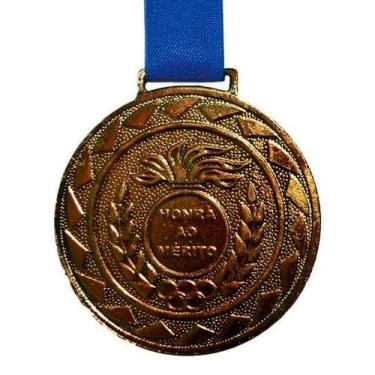 Imagem de Kit Com 20 Medalhas de Bronze M36 Honra ao Mérito Fita Azul - Crespar